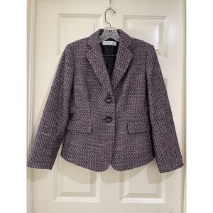 tahari arthur s levine women wool blend blazer size 6P